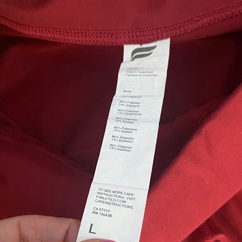 Fabletics Rust Color Capris - Picture 2 of 5